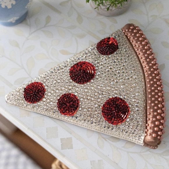 NWT RARE KATE SPADE 3D CRYSTAL PIZZA SLICE CROSSBODY BAG PURSE - Picture 7 of 11